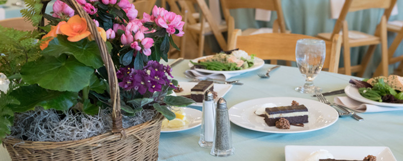 flowers on table 